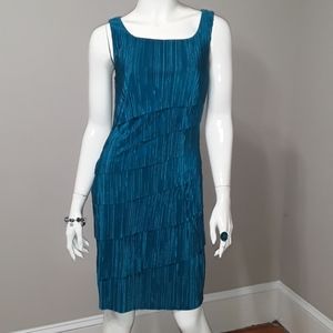 Connected Apparel Teal Dress
